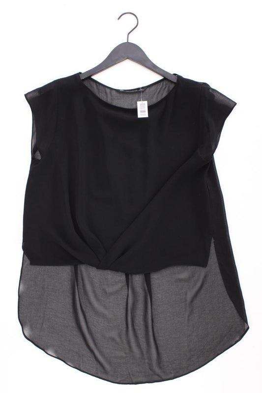Zara Chiffonbluse Gr. M Kurzarm schwarz
