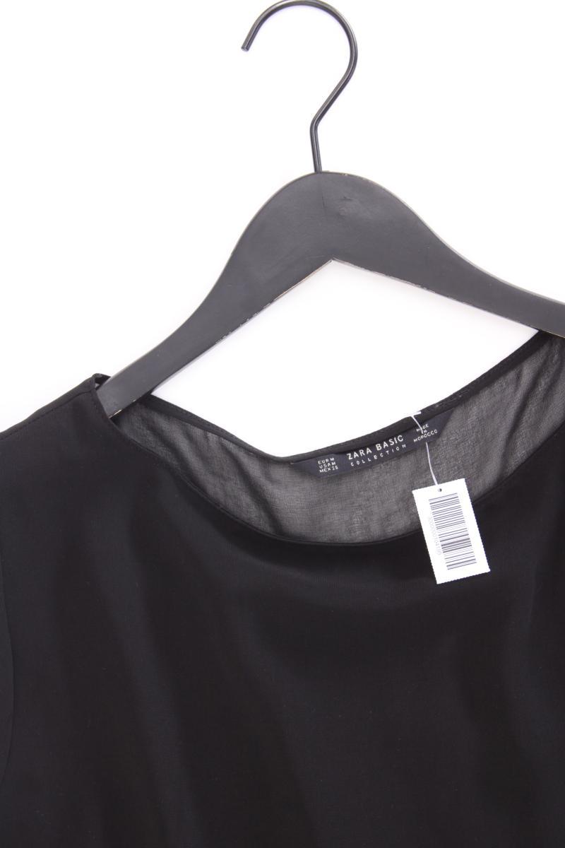 Zara Chiffonbluse Gr. M Kurzarm schwarz