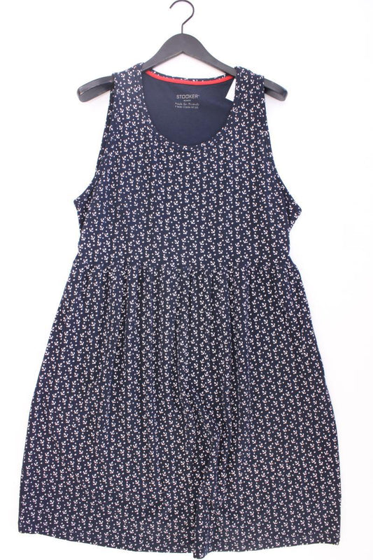 Stooker Kleid mit Ankermuster Gr. 52/54 neuwertig Weite Ärmel blau aus Baumwolle