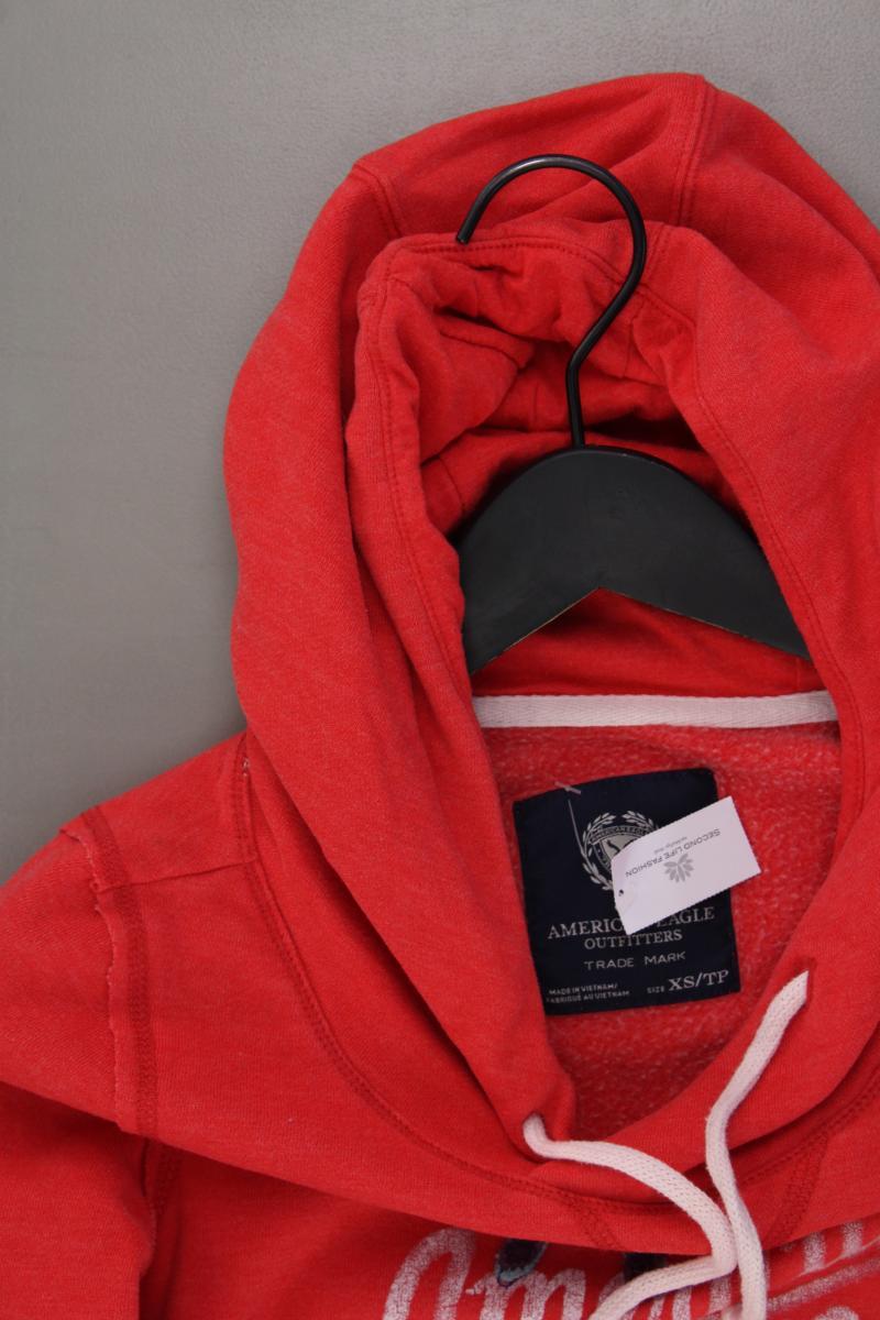 American Eagle Outfitters Hoodie Gr. XS rot aus Baumwolle