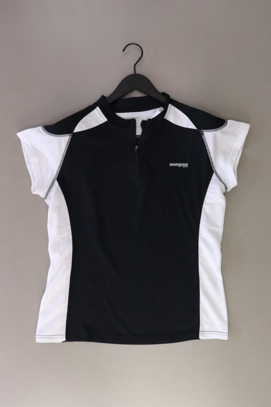 Manguun Sportshirt Gr. 44 Kurzarm schwarz aus Polyester