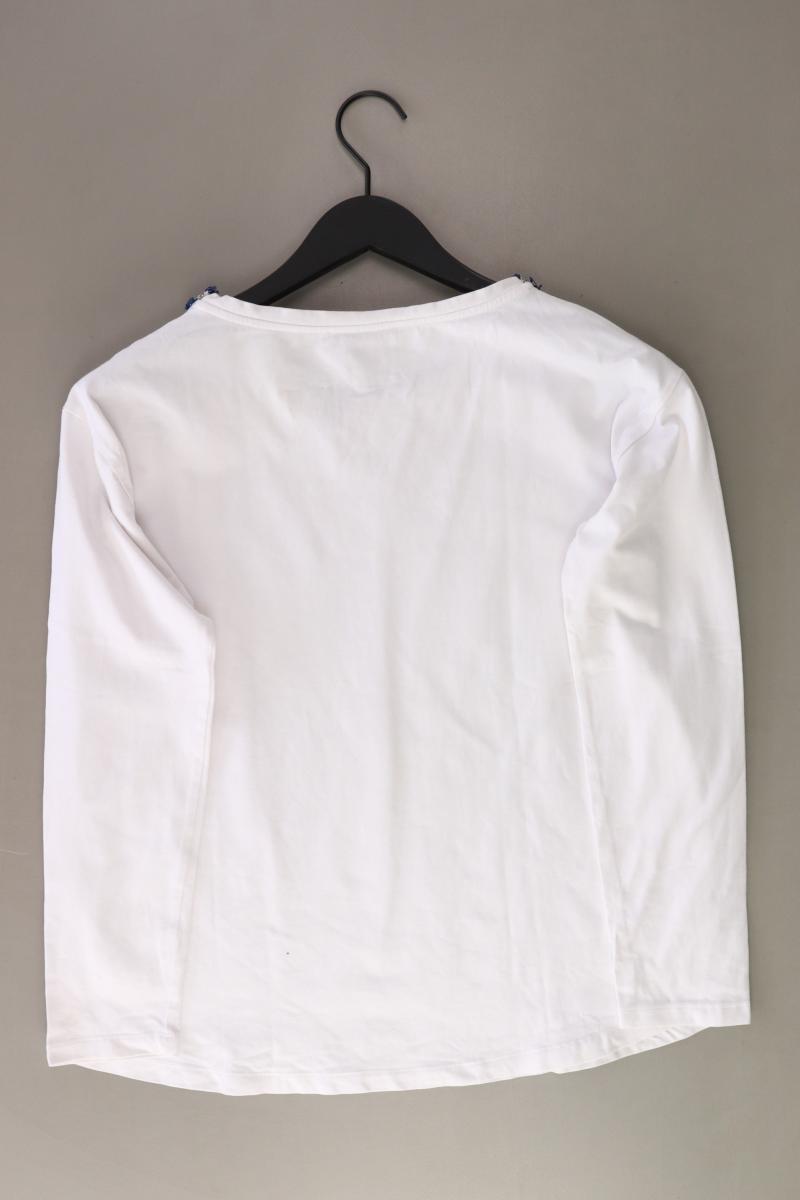 Tesini Printshirt Gr. 40 3/4 Ärmel weiß aus Baumwolle