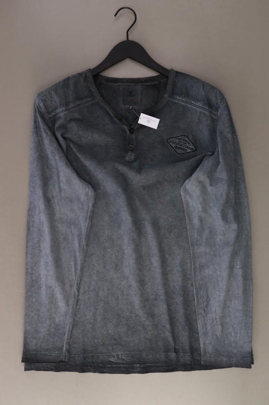 questo Shirt für Herren Gr. XL Langarm grau aus Baumwolle
