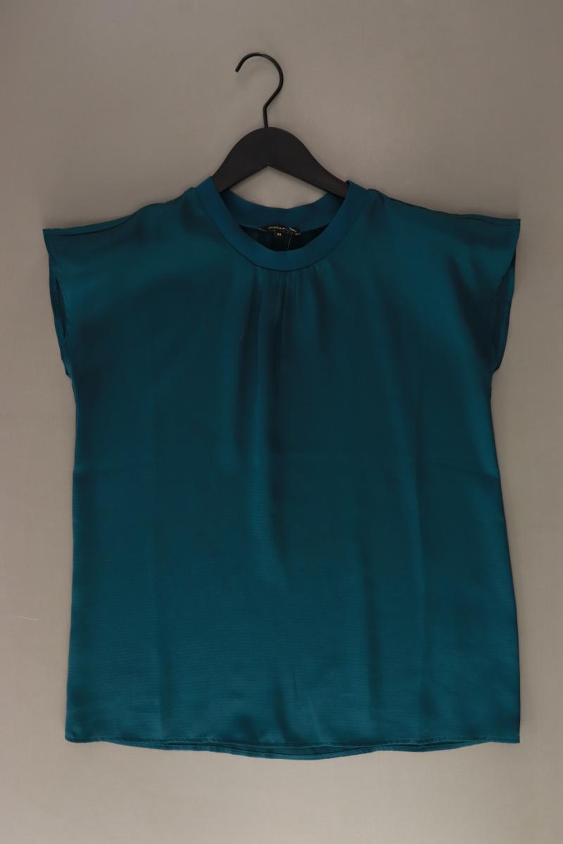 More&More Kurzarmbluse Gr. 34 blau aus Polyester