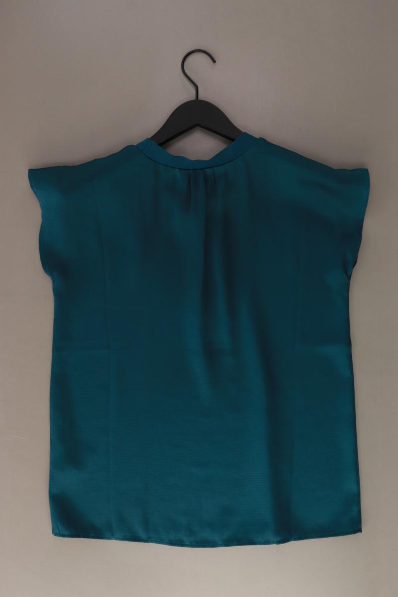 More&More Kurzarmbluse Gr. 34 blau aus Polyester