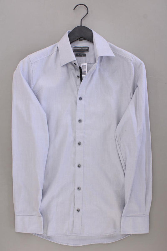 Finshley&Harding Langarmhemd für Herren Gr. Hemdgröße 38 grau aus Baumwolle