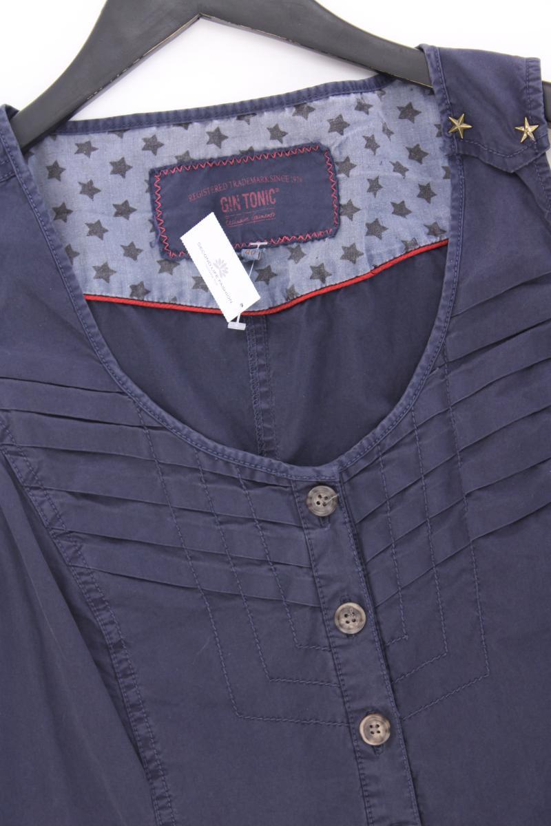 Gin Tonic Midikleid Gr. 40 Ärmellos blau aus Baumwolle