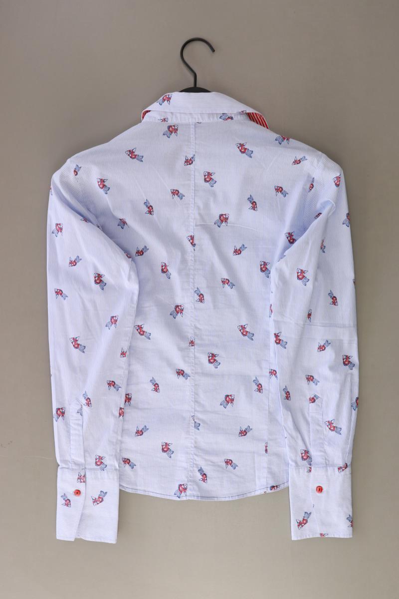 MILANO Bluse mit Fischmuster Gr. 36 gestreift neuwertig Langarm blau