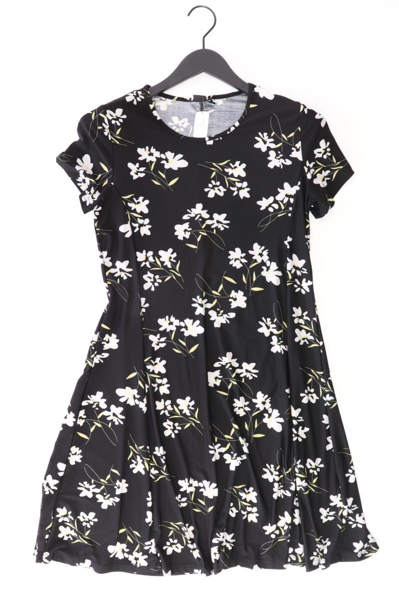 Sure Kurzarmkleid Gr. L mit Blumenmuster schwarz aus Polyester