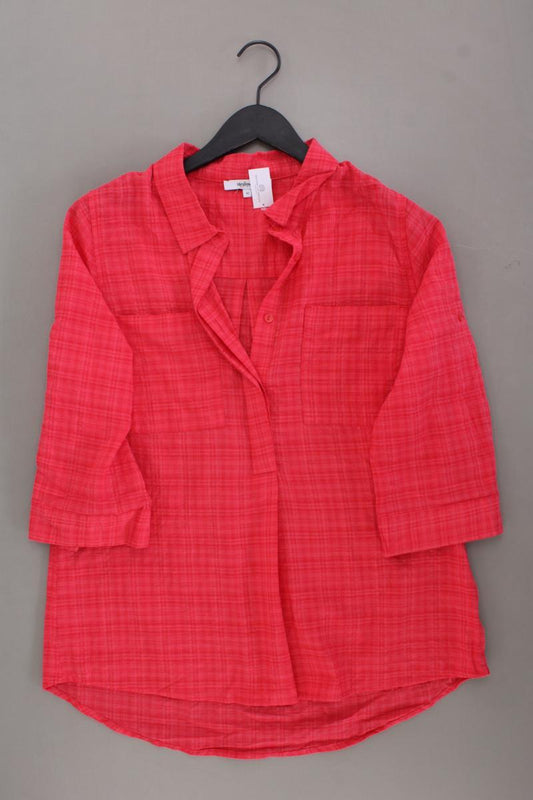 Steilmann Classic Bluse Gr. 42 3/4 Ärmel rot aus Baumwolle