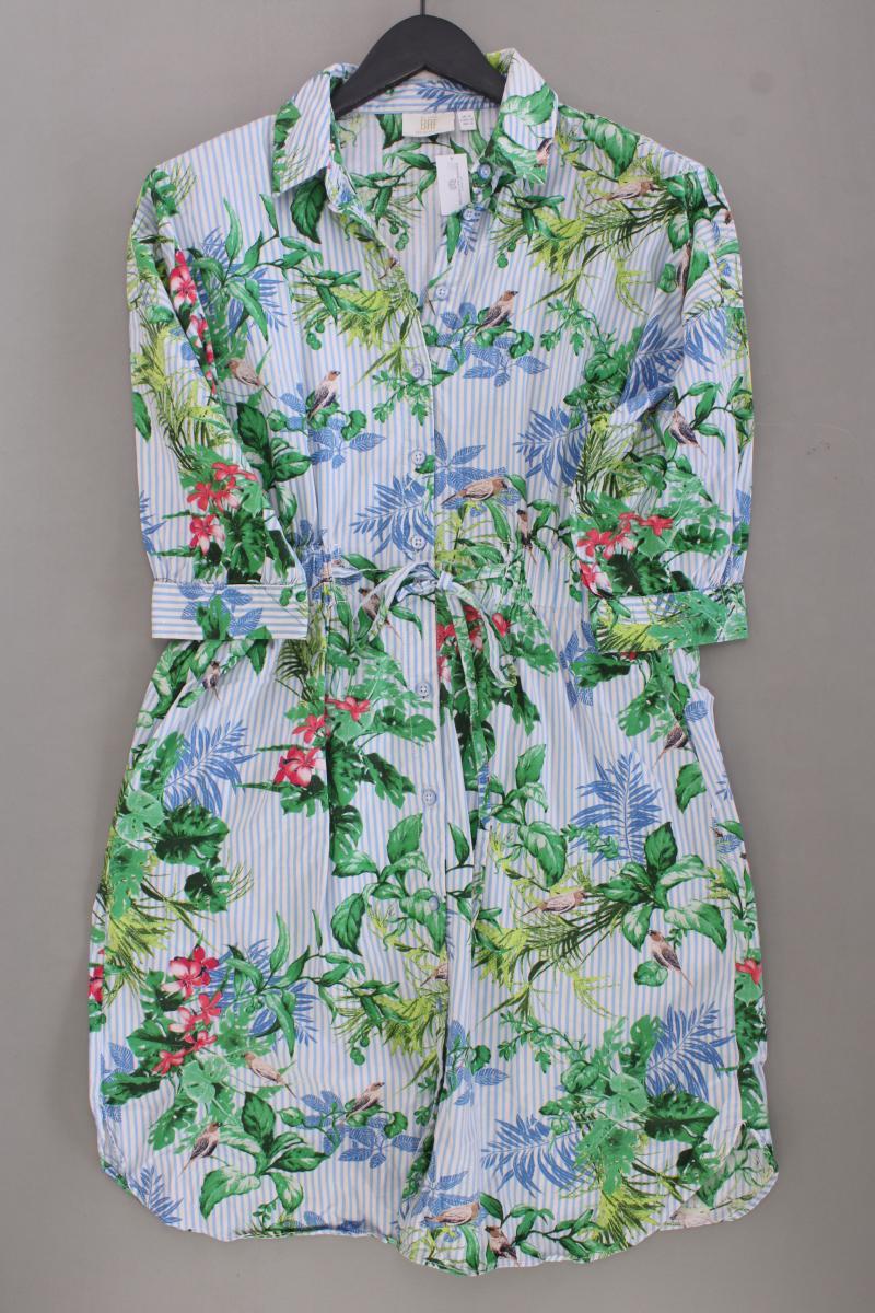 BAF Woman Polokleid Gr. 40 gestreift 3/4 Ärmel mehrfarbig aus Baumwolle
