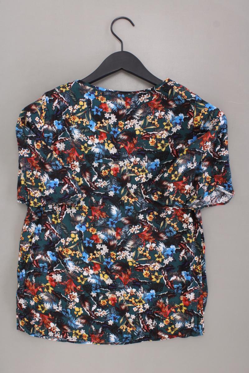 DUNNES Kurzarmbluse Gr. 36 mit Blumenmuster mehrfarbig aus Viskose