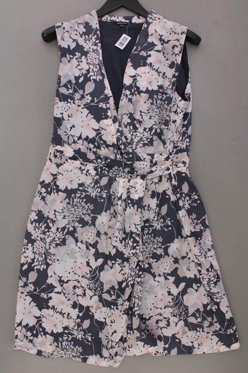 More&More Midikleid Gr. 40 mit Blumenmuster Ärmellos grau aus Polyester