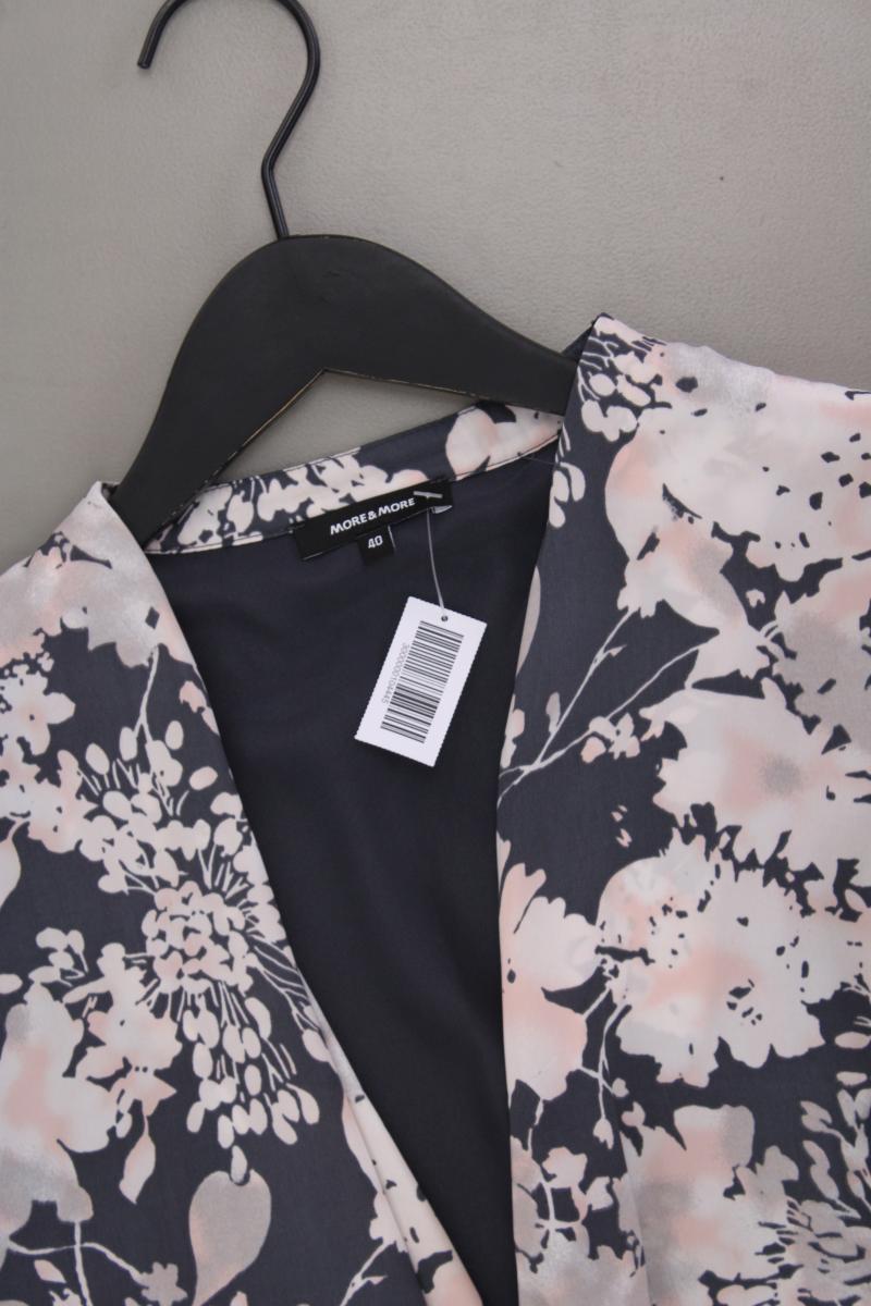 More&More Midikleid Gr. 40 mit Blumenmuster Ärmellos grau aus Polyester