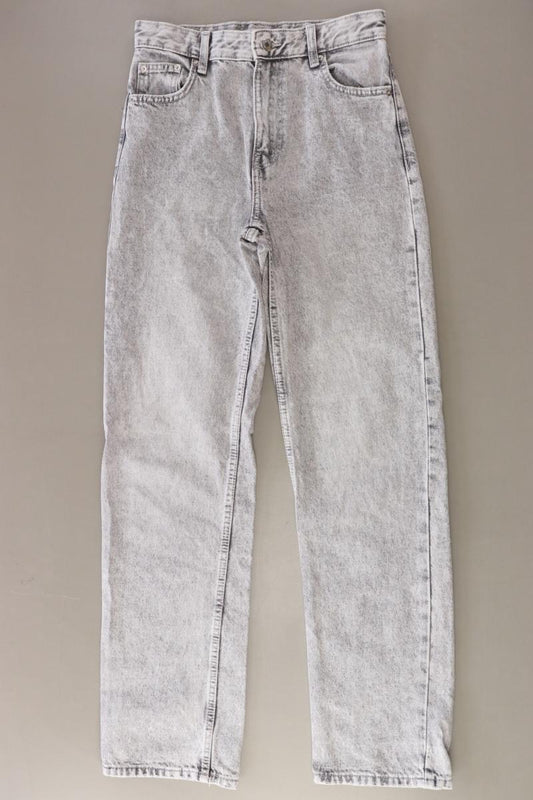 Bershka Regular Jeans Gr. 36 grau aus Baumwolle