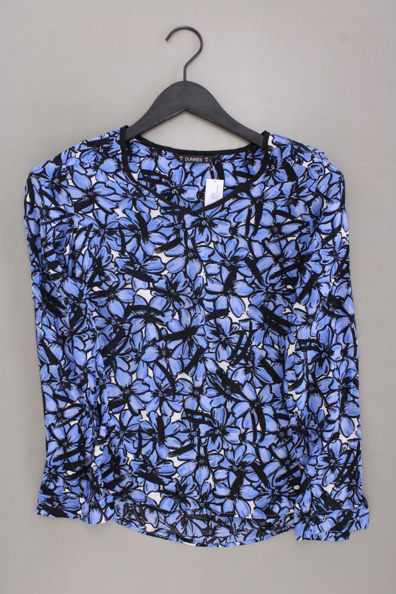 DUNNES Langarmbluse Gr. 38 mit Blumenmuster blau