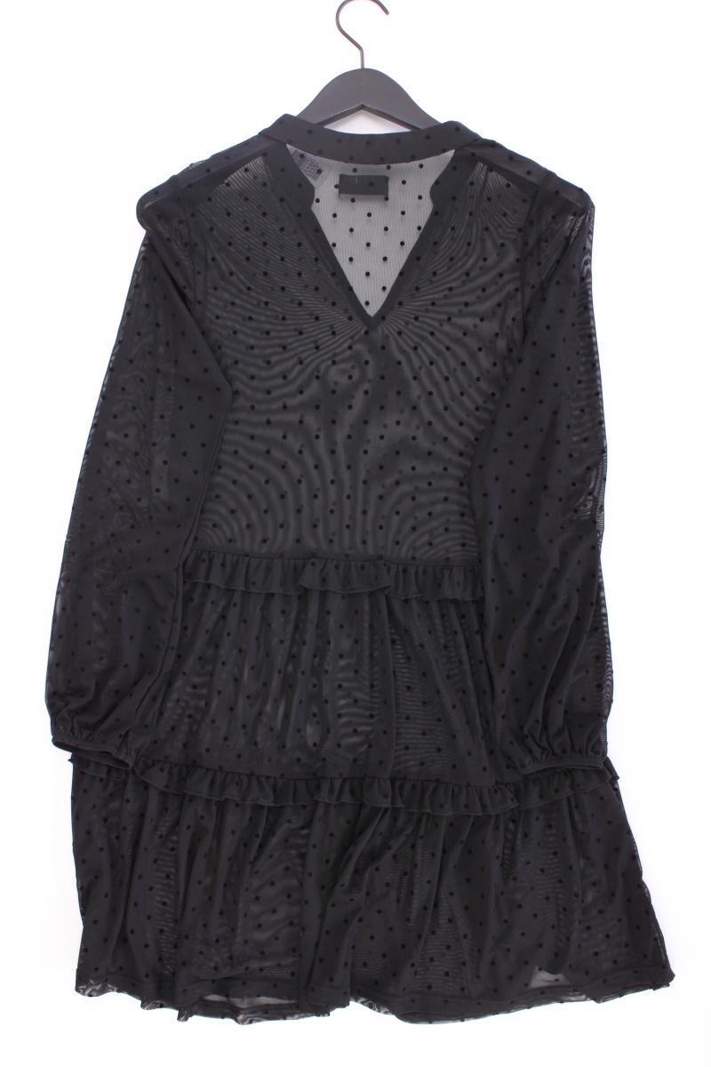 Even & Odd Langarmkleid Gr. M gepunktet schwarz