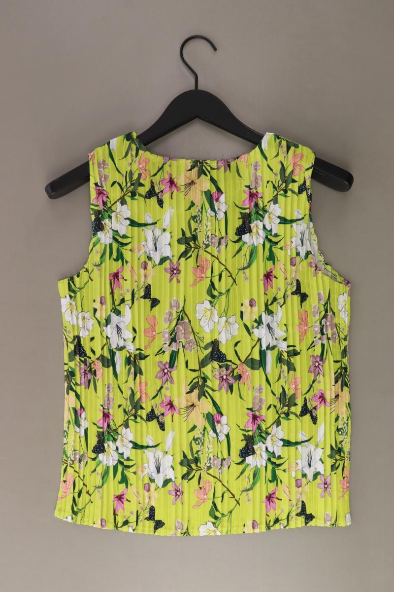 New Collection Ärmellose Bluse Gr. S mit Blumenmuster grün