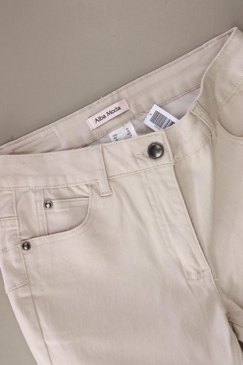 Alba Moda Straight Jeans Gr. 36 creme aus Baumwolle