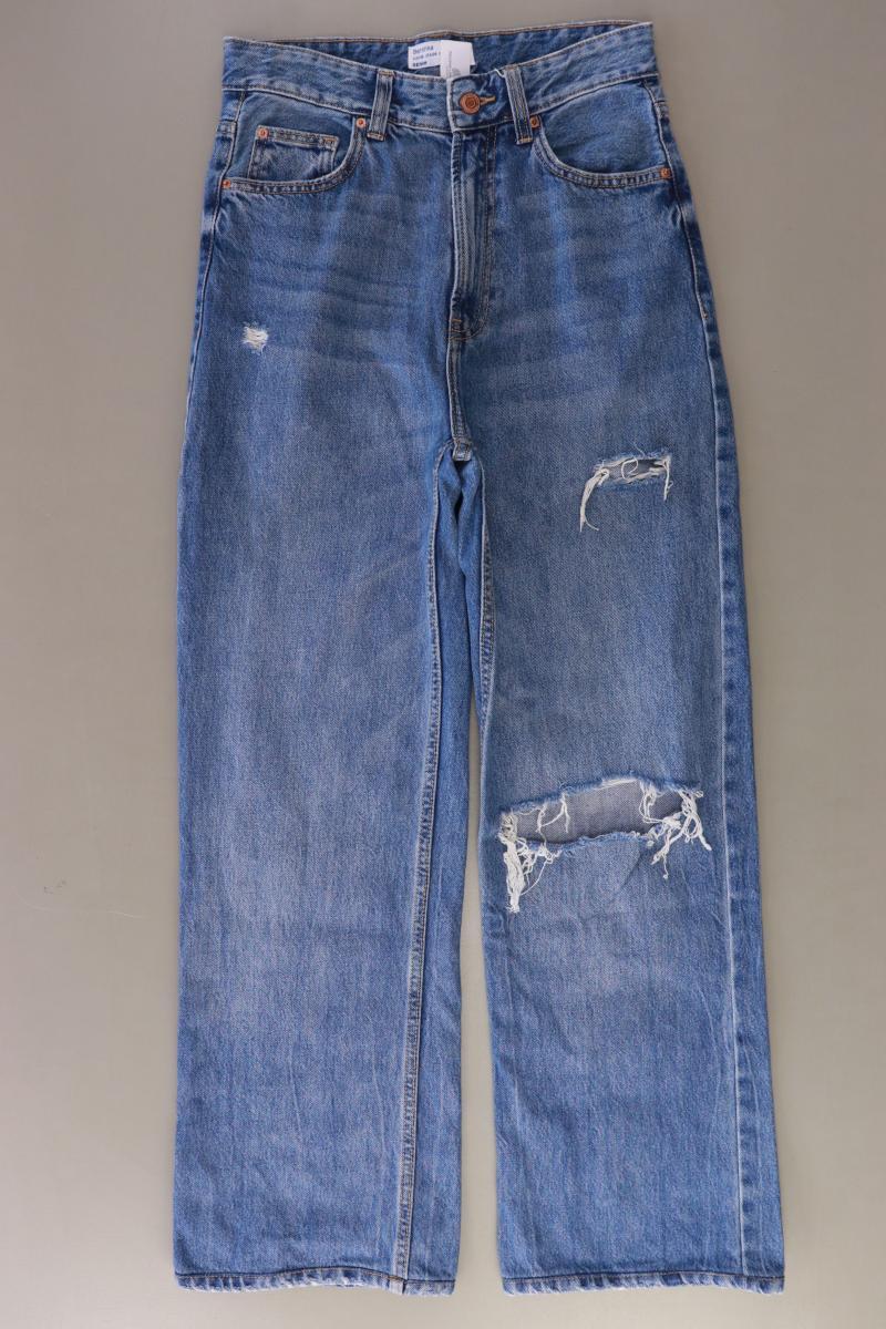 Bershka Mom Jeans Gr. 36 blau aus Baumwolle