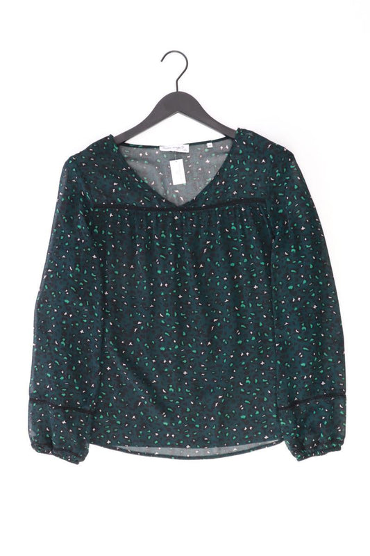 Bonita Chiffonbluse Gr. 40 mit Tierdruck Langarm grün aus Polyester