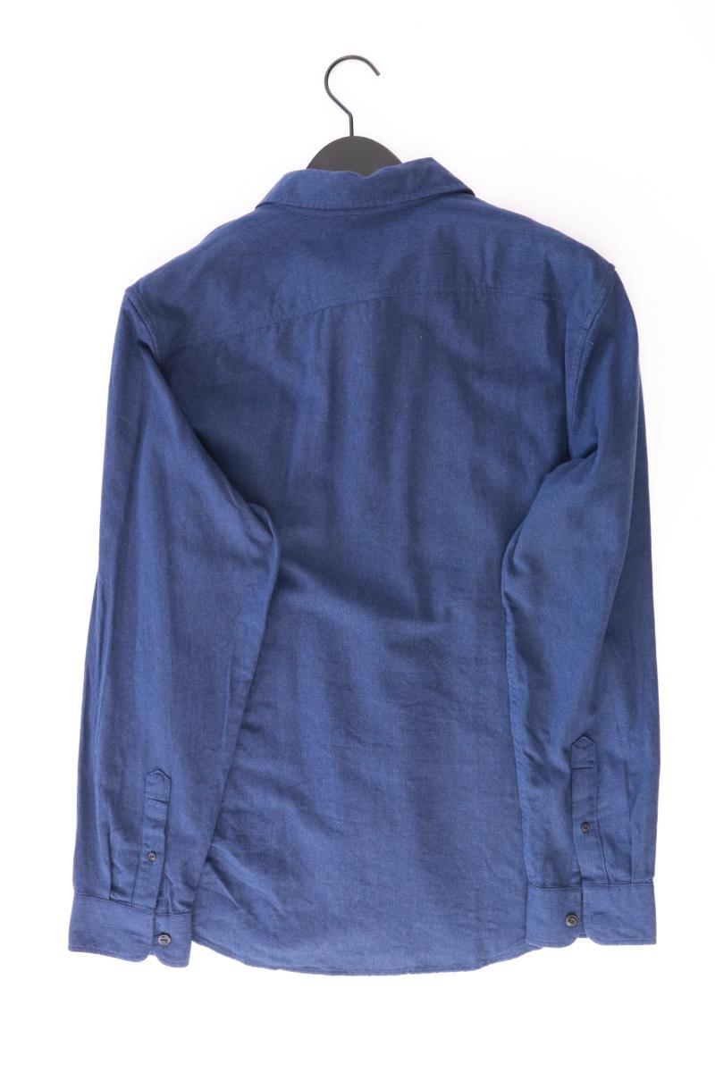 GAP Langarmhemd für Herren Gr. M blau aus Baumwolle