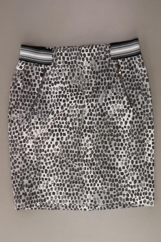 Marc Cain Rock Gr. 36 geometrisches Muster grau aus Baumwolle
