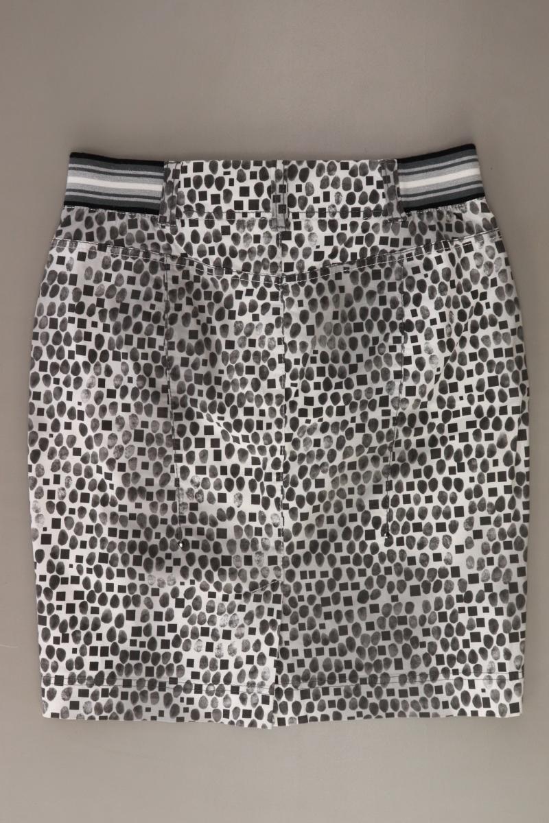 Marc Cain Rock Gr. 36 geometrisches Muster grau aus Baumwolle
