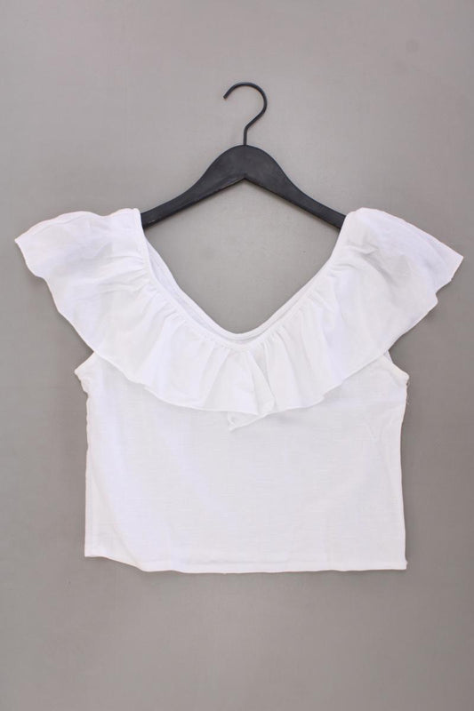 Pull&Bear Kurzarmbluse Gr. S weiß