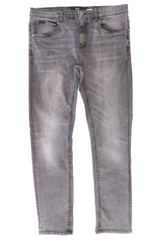 Cross Hatch Straight Jeans für Herren Gr. W34 grau aus Baumwolle
