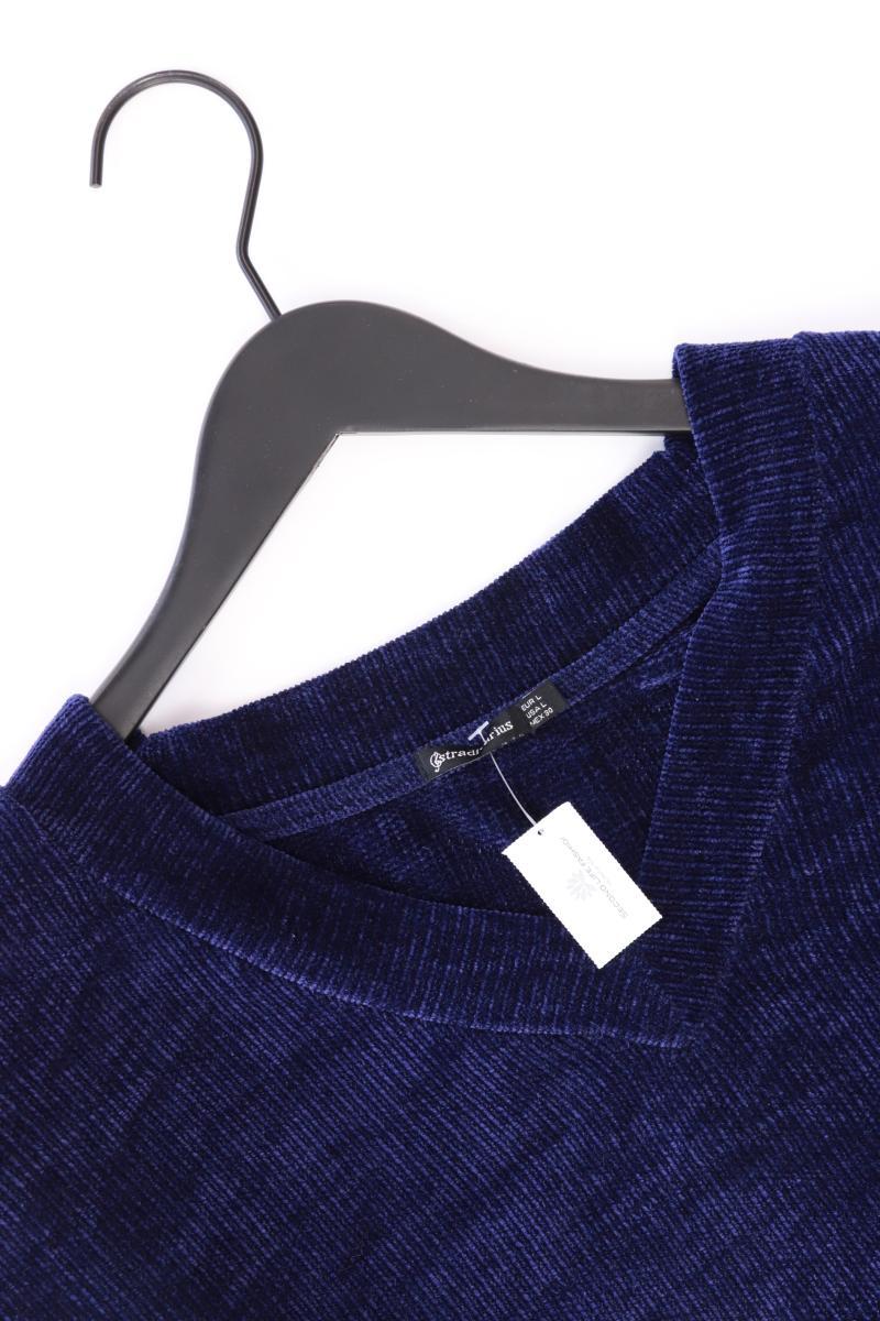 Stradivarius Langarmpullover Gr. L blau