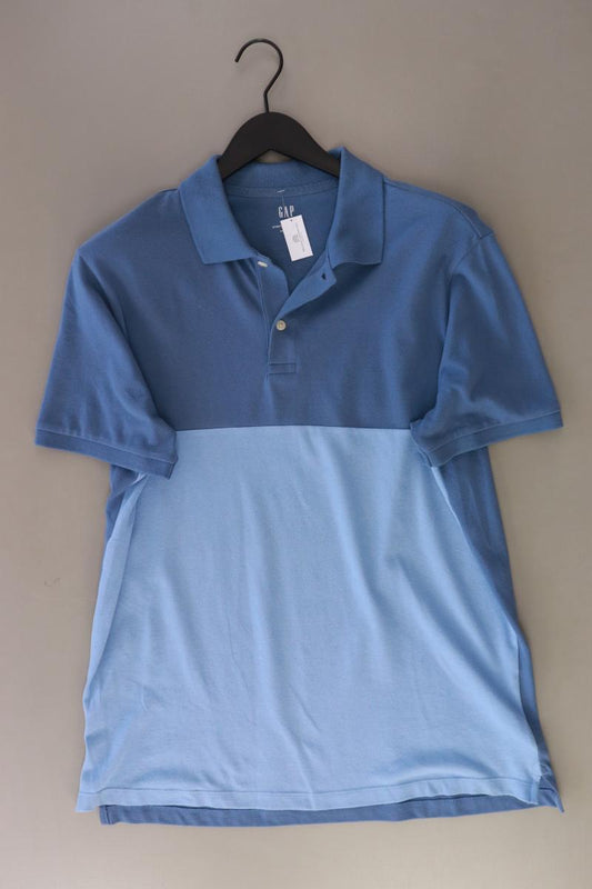 GAP Poloshirt für Herren Gr. L Kurzarm blau aus Baumwolle