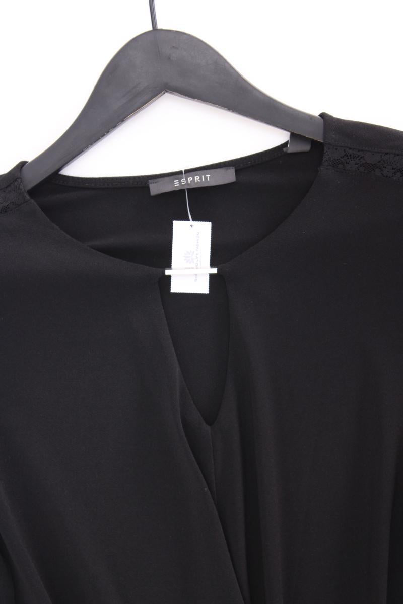 Esprit Classic Shirt Gr. M neuwertig 3/4 Ärmel schwarz aus Polyester