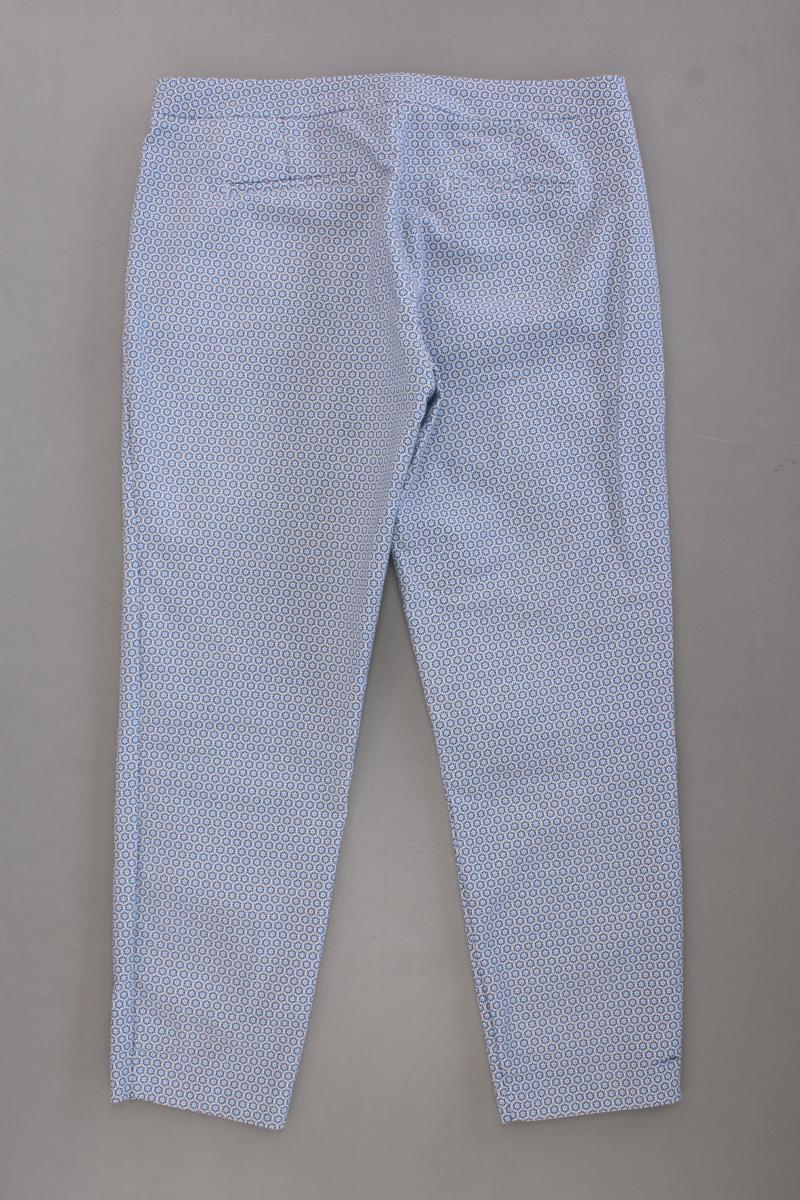 Reserved 7/8 Hose Gr. 38 geometrisches Muster blau aus Baumwolle
