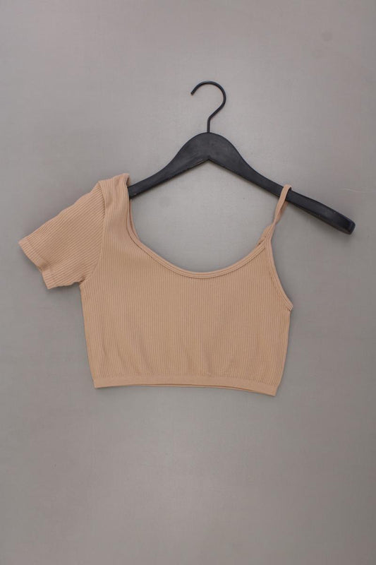 Zara Cropped Shirt Gr. XS neuwertig Kurzarm braun aus Nylon