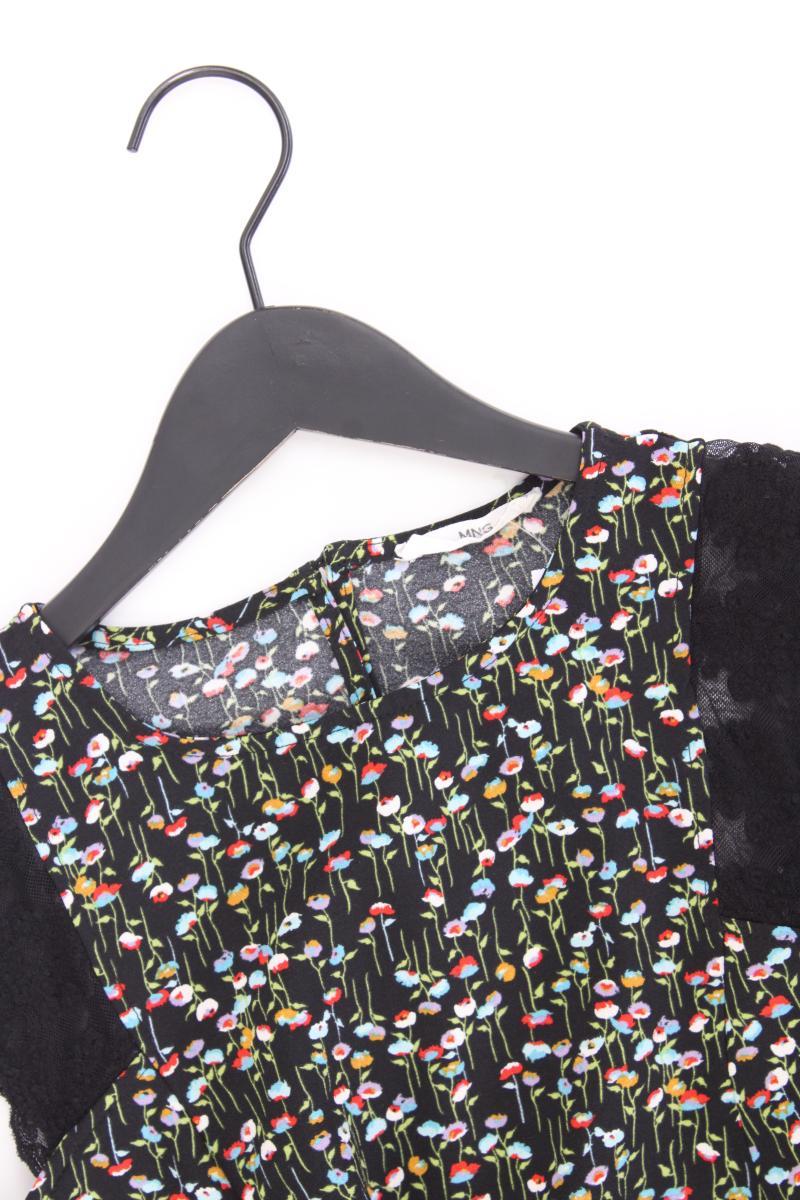 Mango Midikleid Gr. S mit Blumenmuster Ärmellos mehrfarbig aus Polyester