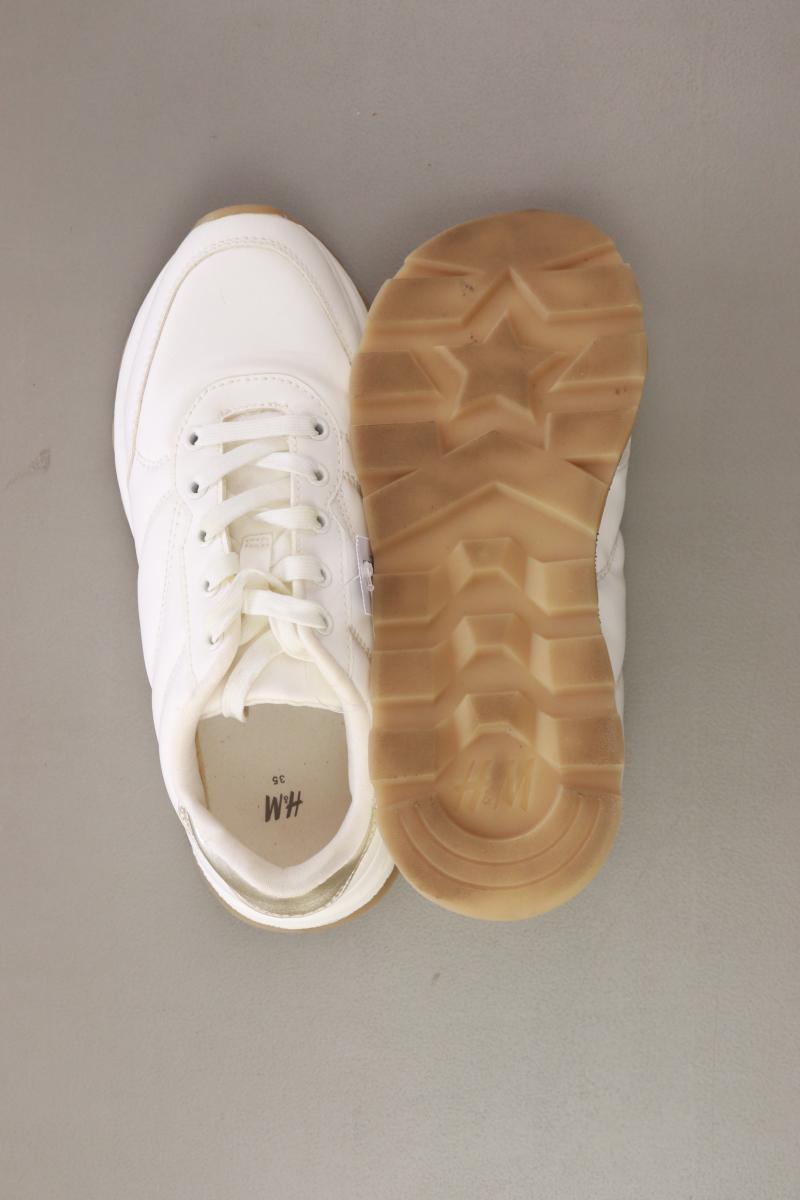 H&M Sneakers Gr. 35 weiß aus Kunstleder