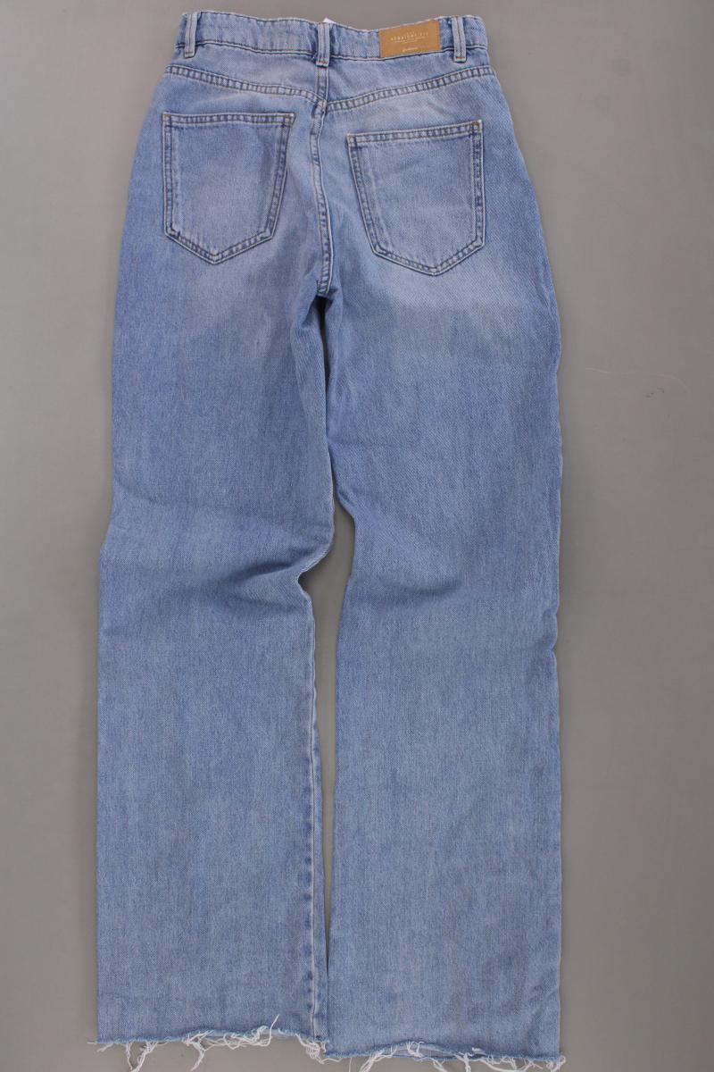 Stradivarius Wide Leg Jeans Gr. 36 blau aus Baumwolle