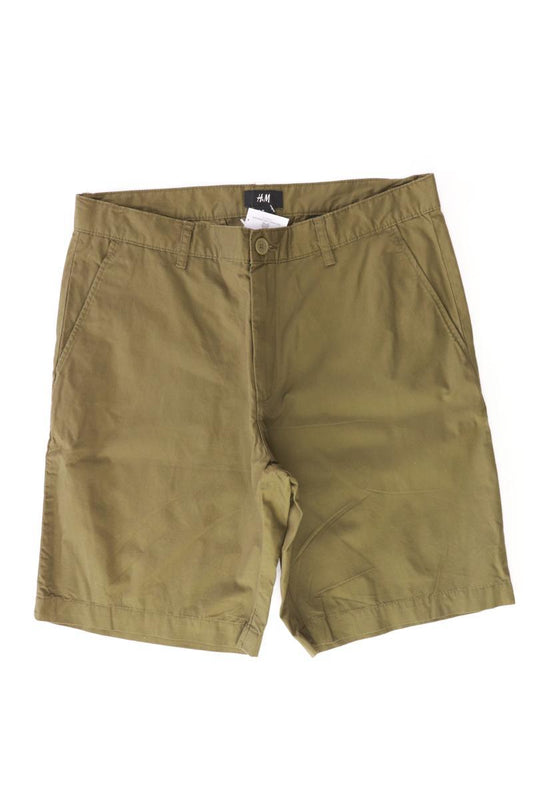 H&M Shorts für Herren Gr. 48 olivgrün aus Baumwolle