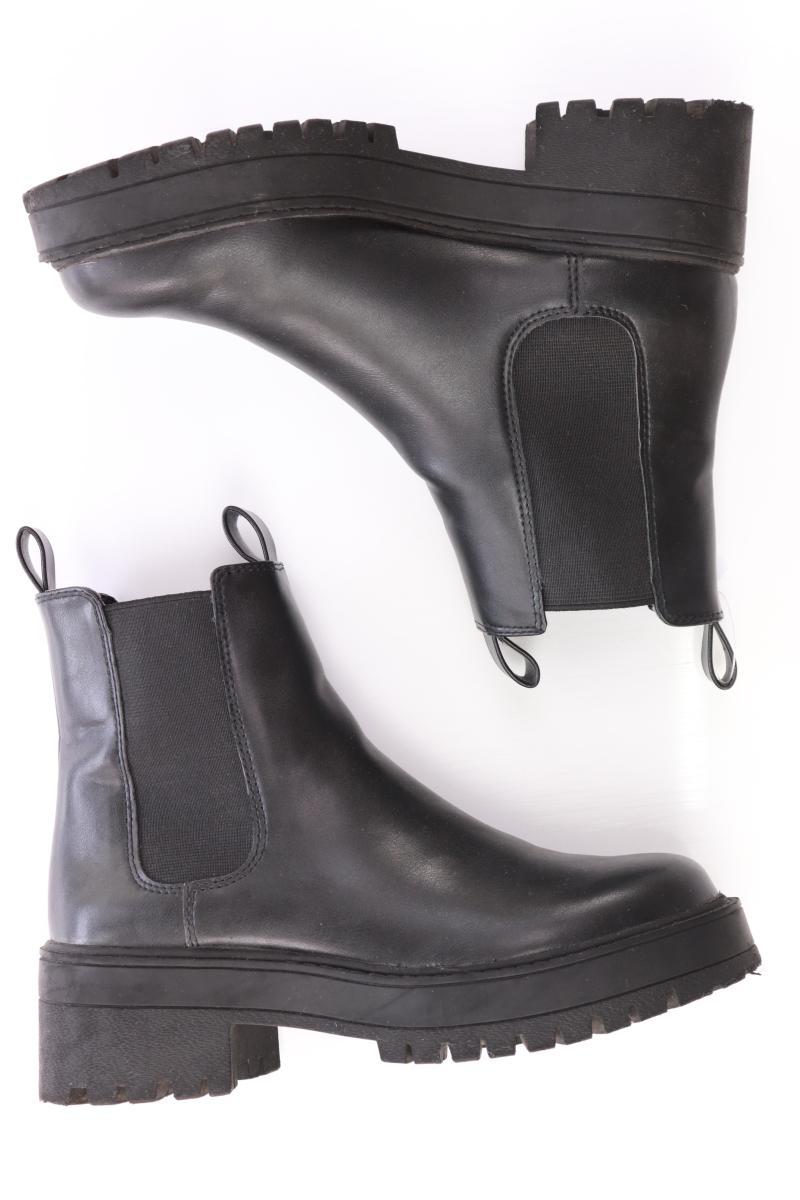 H&M Divided Stiefeletten Gr. 35 schwarz aus Kunstleder