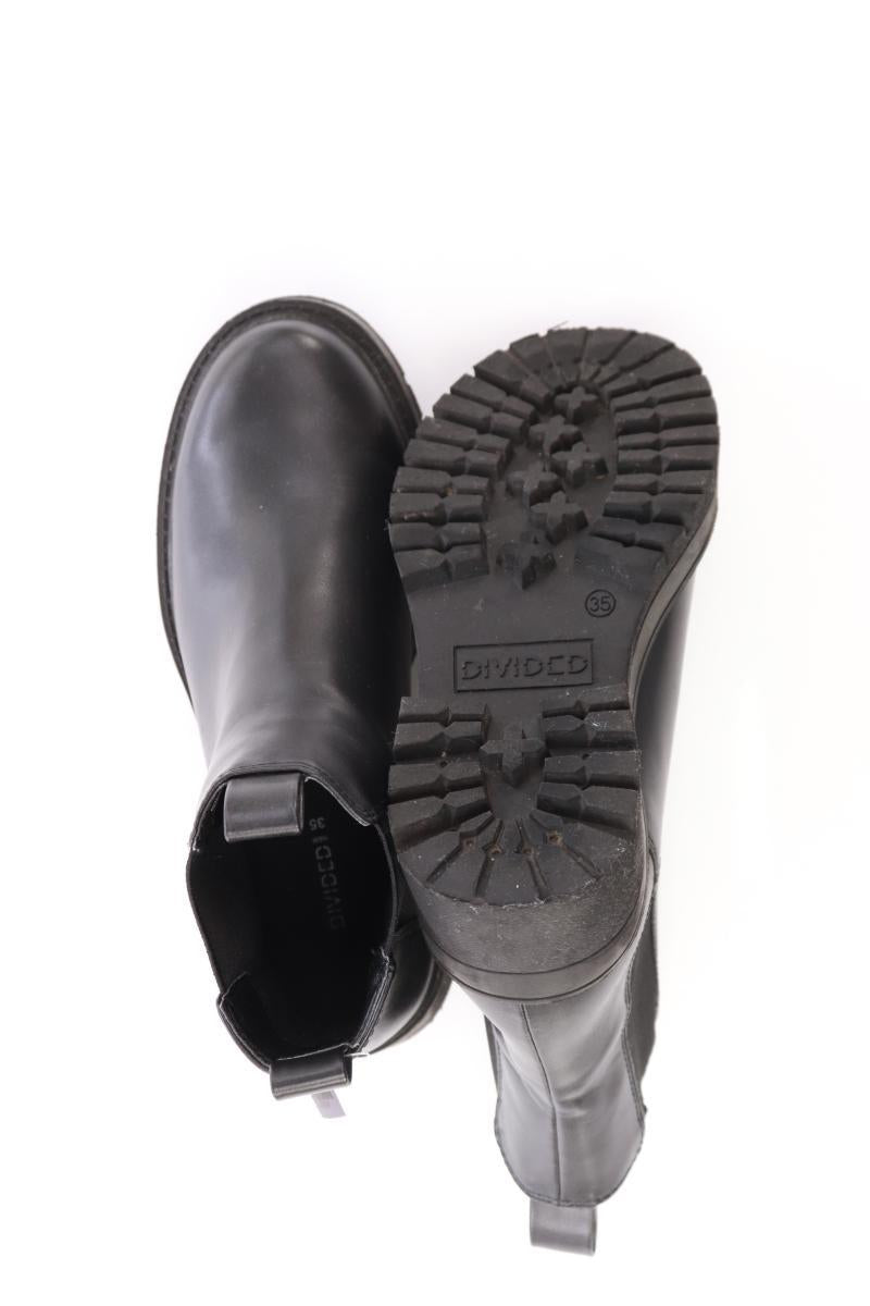 H&M Divided Stiefeletten Gr. 35 schwarz aus Kunstleder