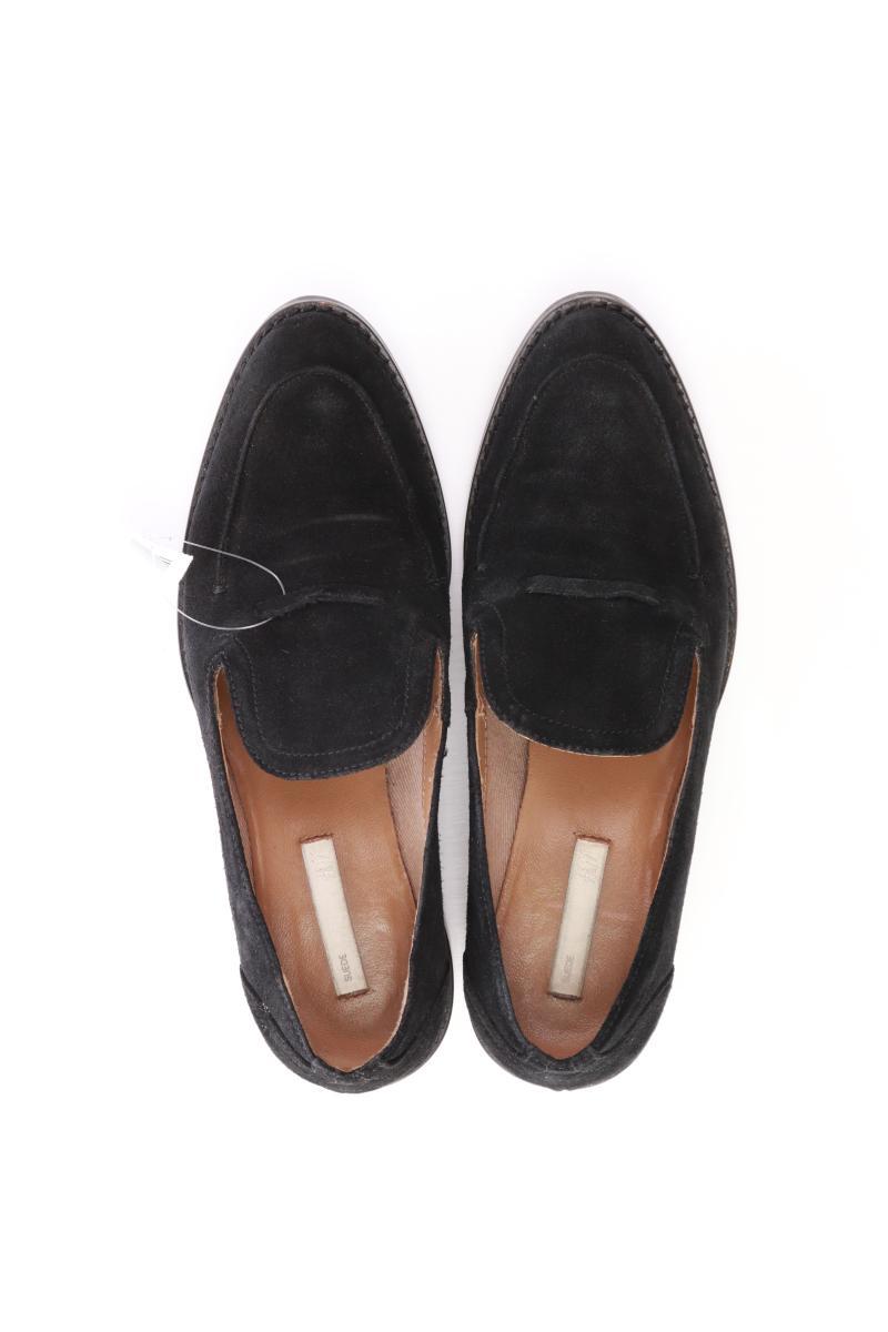 H&M Loafer aus Wildleder Gr. 35 schwarz