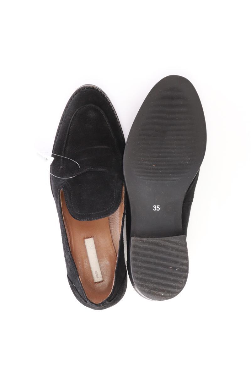 H&M Loafer aus Wildleder Gr. 35 schwarz