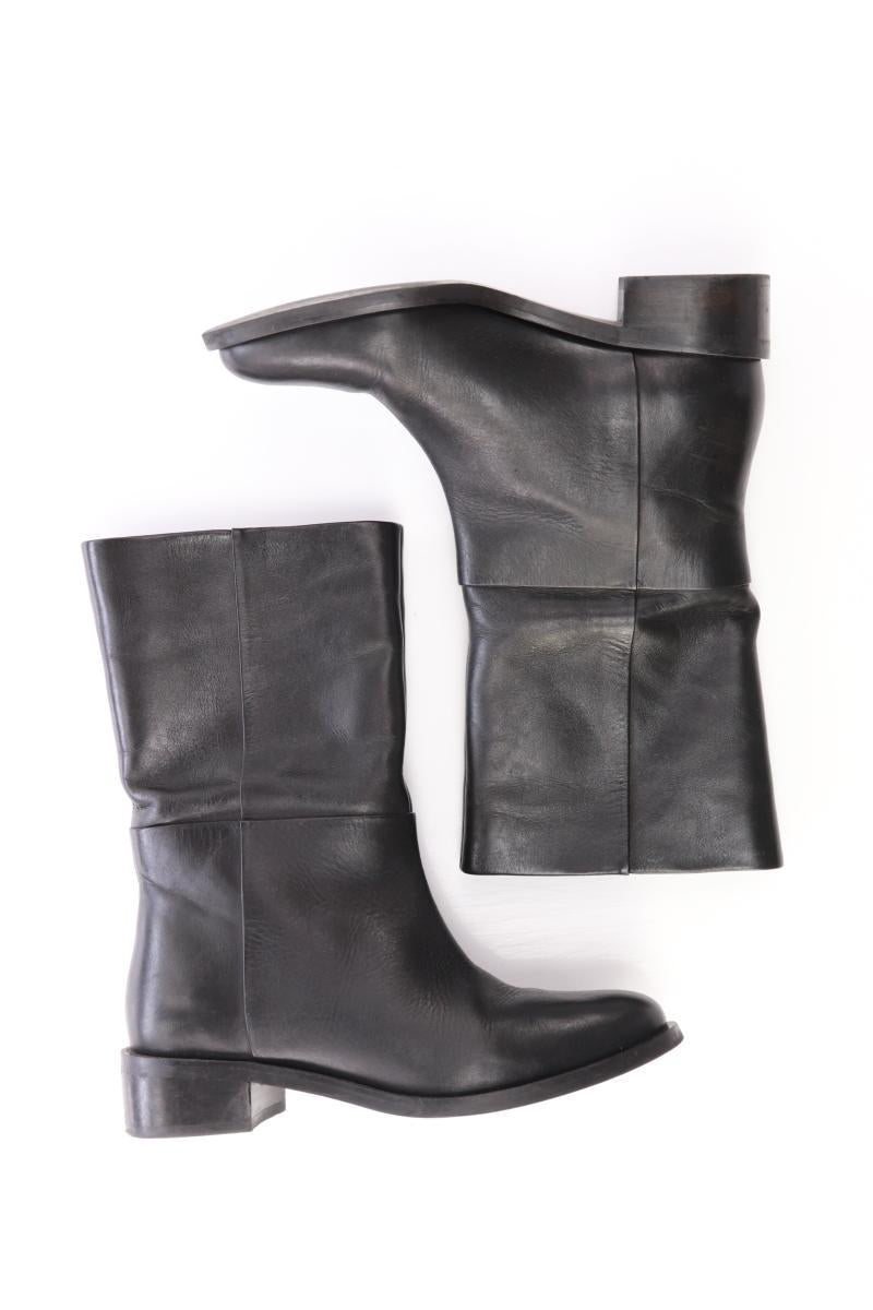 H&M Stiefel Gr. 35 schwarz aus Leder