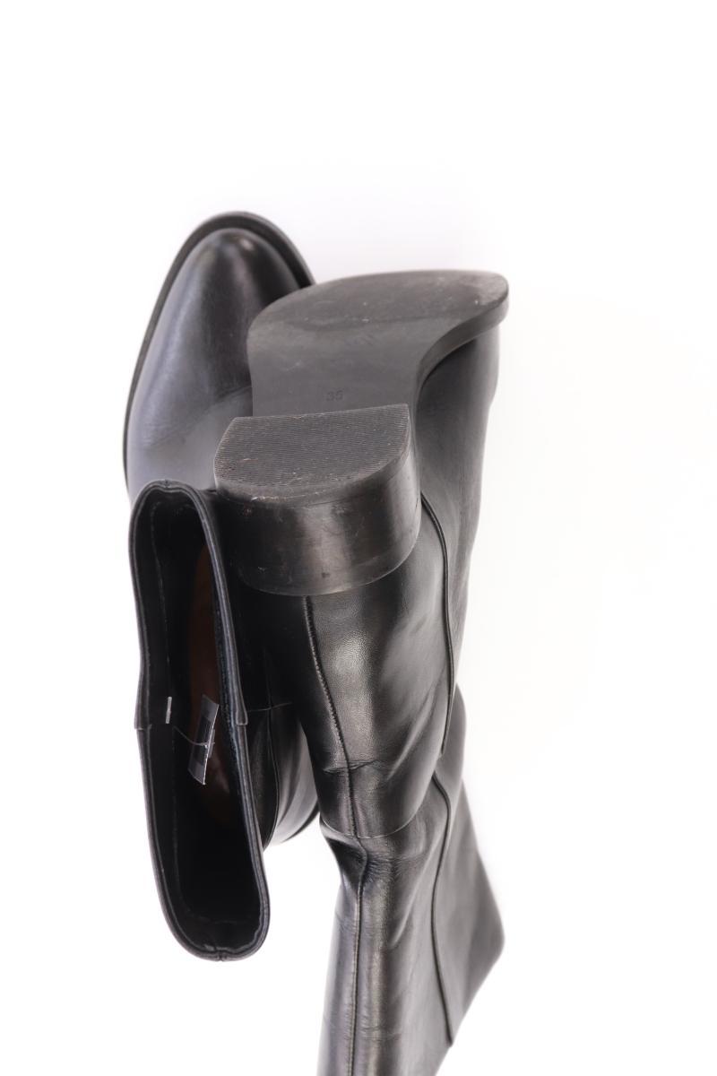 H&M Stiefel Gr. 35 schwarz aus Leder