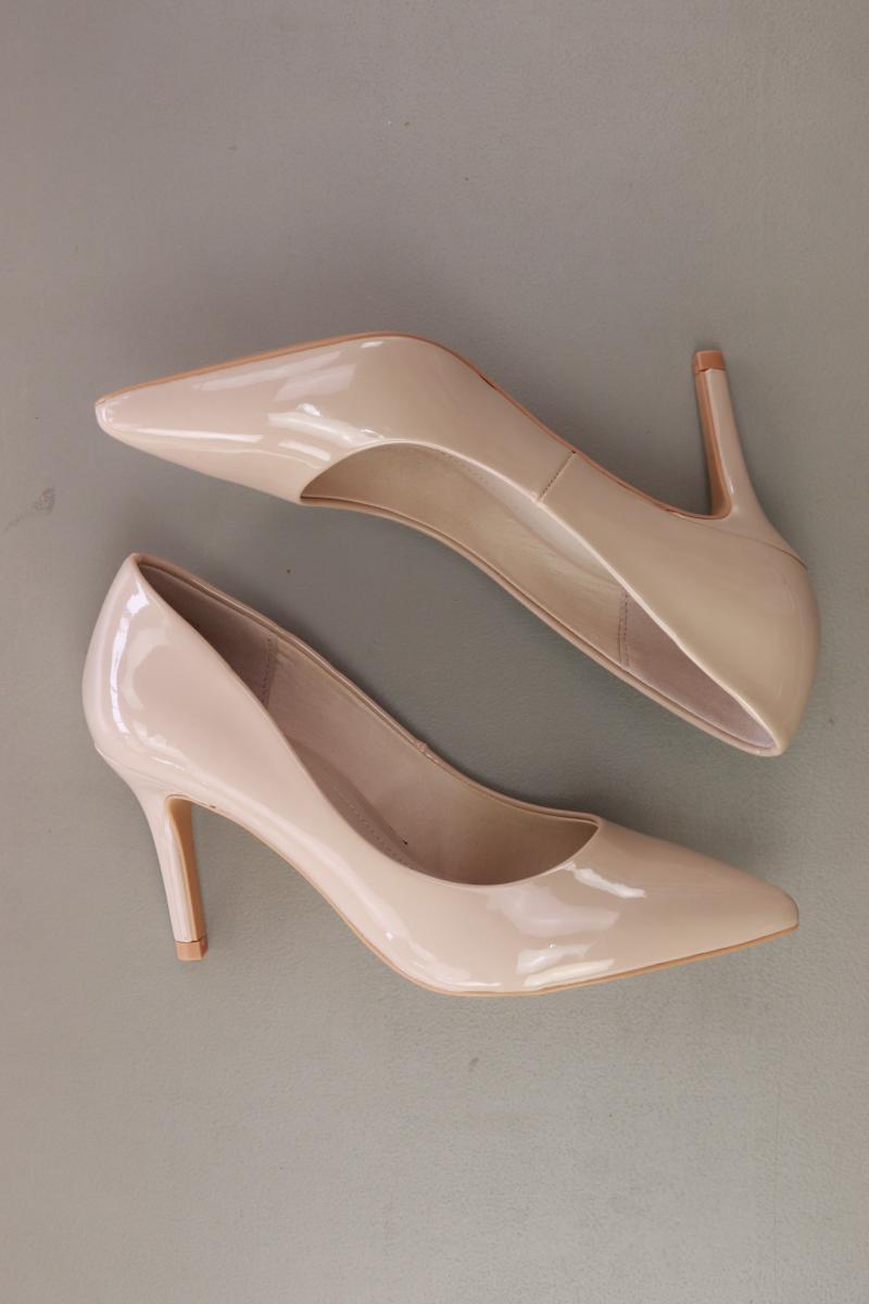 H&M Pumps Gr. 35 creme aus Kunstleder