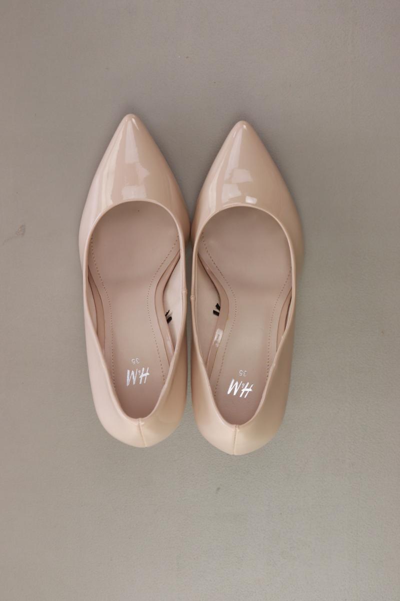 H&M Pumps Gr. 35 creme aus Kunstleder