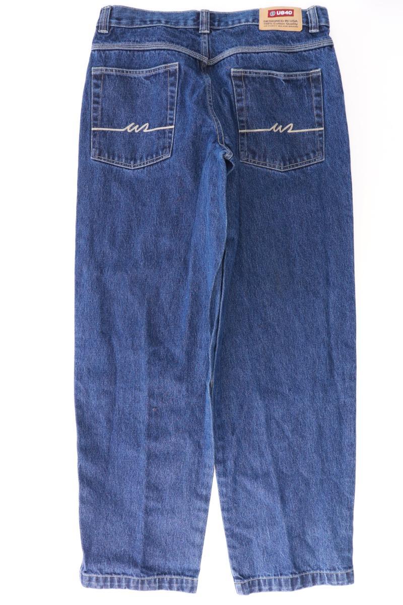 Straight Jeans für Herren Gr. W36 Vintage blau aus Baumwolle