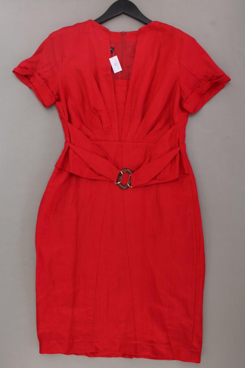 Blacky Dress Bleistiftkleid Gr. 38 Kurzarm rot aus Leinen
