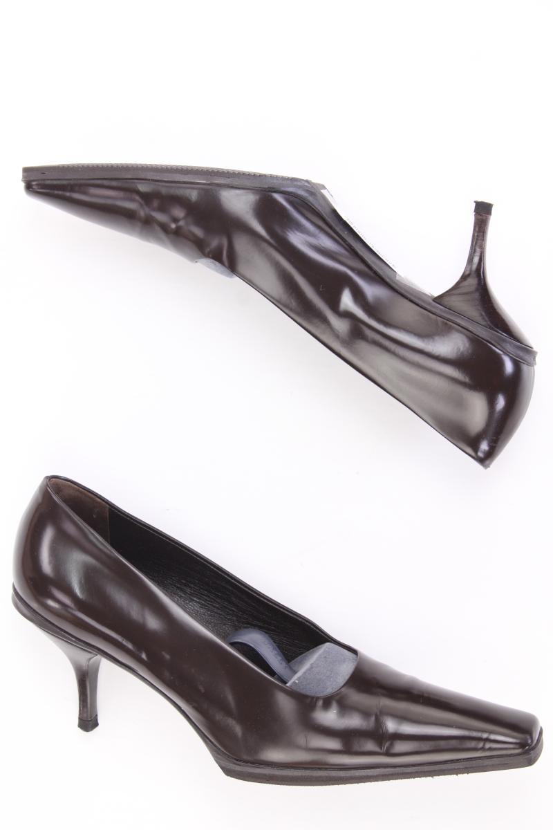 Prada Calzatura Donna Spazzolato Leder Pumps Gr. 38 braun